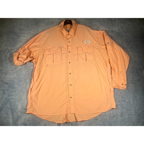 World Wide Sportsman Other - World Wide Sportsman Mens 3XL Fishing Shirt Peach Nylon Vented Long Sleeve